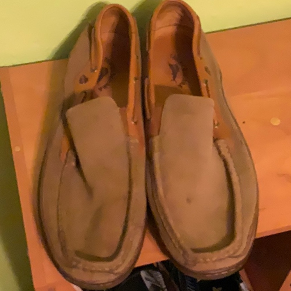 Tommy Bahama leather slip ons